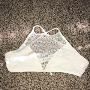 mesh high neck bikini top